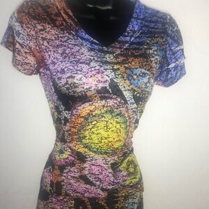 Multicolor Abstract Print Women's Top
